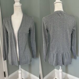 Cable & Gauge Gray Women's Cardigan Open Front Sweater Size Small